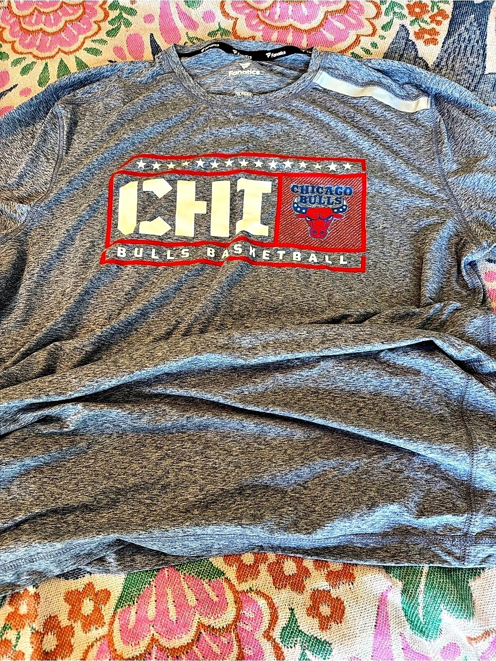 Fanatics Chicago Bulls Basketball NBA Bulls Shirt Gray XL